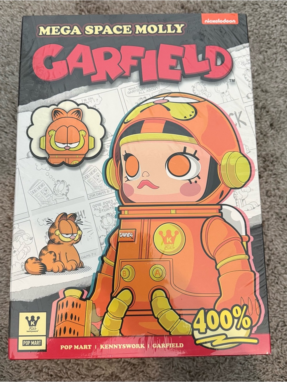 POP MART MEGA SPACE MOLLY 400% GARFIELD - BLIND BOX-FULLY SEALED